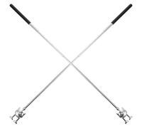 Hoement 2pcs Manual Sturdy Back Scratcher Retractable Stainless Steel Itching Gift for Family and Friends Practical Massage Tool for Parents with Disabilities and Pregnant Women