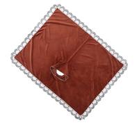 Hoement 2pcs Massage Table Fitted Sheets with Lace Trim Soft Spa Towels for Beauty Couch and Massage Bed Coffee Color Reusable Headrest Protectors for Salon and Therapy Use