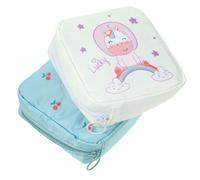 Hoement 2Pcs Menstrual Pad Zipper Pouch Portable Sanitary Napkin Storage Bag Large Capacity Lightweight Sanitary Bag for Women Period Essentials Random Color