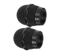 Hoement 2pcs Metal Microphone Replacement Grille with Plosive Technology Mic Cover for Enhanced Audio Clarity Compatible with Various Models for Studio Ktv and Live Events