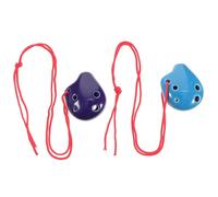 Hoement 2pcs Mini Ocarina Hand-painted Alto c Straw Instrument for Boys and Girls and Musicians Random Color