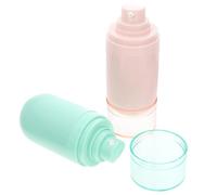Hoement 2pcs Ml Refillable Press Type Bottle for Travel Shampoo and Cosmetics, Abs Material with Simple and Generous Look Design, for Business Trip Packing and Skincare Storage