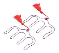 Hoement 2pcs Music Book Clip Tassel Metal Score Holder Music Note Shaped Page Clips for Easy Reading for Magazines and Books