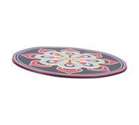 Hoement 2pcs Musical Meditation Bowl Pad Decorative Sound Bowl Mat Artistic Design Non- Pvc Material for Meditation Spaces