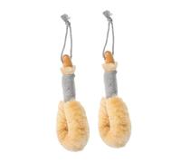 Hoement 2pcs Natural Sisal Body Brush with Long Handle for Exfoliating and Massaging Bath Scrubber for Dry Brushing Deep Cleansing Shower Back Scrubber for Reach Areas Daily Skin Care