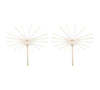 Hoement 2pcs Oiled Paper Umbrella Support Bamboo Holder for Home Decoration