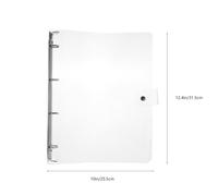 Hoement 2pcs Plastic Binder Notebook Cover Reusable Press-button