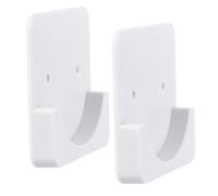 Hoement 2pcs Plastic Curtain Rod Holder Shower Curtain Rod Mount Holders Adhesive Heavy Duty Plastic Round Socket Simple and Elegant Design Family Bathroom Use Prevents from Falling