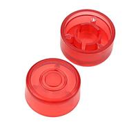Hoement 2pcs Plastic Guitar Pedal Footswitch Toppers Reusable Red Lightweight Guitar Accessories Extend Service Life Protection for Musical Instruments