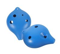 Hoement 2pcs Portable 6-hole Resin Ocarina Musical Instruments for Beginners and Boys and Girls Easy to Learn Blue Ocarinas for Music Practice and Learning