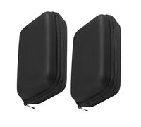 Hoement 2pcs Portable EVA Cigar Case Shockproof Hard Shell Travel Organizer Box with Mesh Pocket Storage for Cigars Men Outdoor Trips