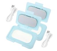 Hoement 2pcs Portable Wipe Warmer Soft Constant Temperature Wet Tissue Heater for Travel and Car Lightweight Design for Gentle Care of Newborns