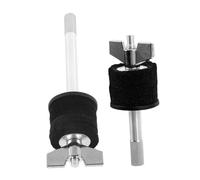 Hoement 2pcs Professional Cymbal Stackers Set with Boom Mount, Alloy Drum Hardware Accessories for Percussion, Black Double-layer Stand Compatible with Drum Kit Adults