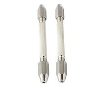Hoement 2pcs Professional Hexagonal Double Ended Pin Vise Wire Tool for Watch Repair Hand Drill with Capacity High Hardness and Wear Resistance for Precise Positioning and Slip Use