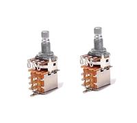 Hoement 2pcs Push Pull Potentiometer Control Pot for Electric Guitar Audio Potentiometer Coarse Knurled Shaft for Volume and Tone
