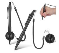 Hoement 2pcs Resistive Stylus Pen with Hard Tip for Touchscreen Devices, Anti-lost Tether and Base Stand, Digital Pen for Computer and Tablet Touchscreens, Suitable for Pos and Pda Users
