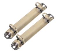 Hoement 2pcs Ring Metal Binder Mechanism Clips for DIY Planners and Loose-Leaf Paper, Iron Material with Golden Finish, Enhancing Writing Comfort and Lay Completely Flat for Group Meetings