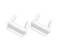 Hoement 2pcs Safety Door Handle Locks for White Adhesive Lever Locks Easy One Hand Installation No Tools Required Strong Stick for Home Safety and Childproofing