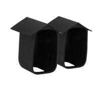 Hoement 2pcs Security Camera Rain Covers Protective Silicone Case Compatible with Eufy Outdoor Camera Housing Clear Wide-angle View Black