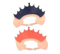Hoement 2pcs Shower Cap Adjustable Hair Washing Shield for Years Soft Lightweight Bath Hat with Eye and Ear Protection Skin-Friendly Plastic Shower Bonnet for Boys