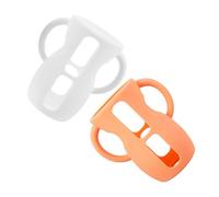 Hoement 2pcs Silicone Baby Bottle Sleeves with Handles Precise Fit for Philips Bottles, Universal Compatibility, Insulation Grip, for Newborn Feeding at Home