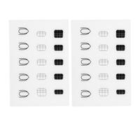 Hoement 2pcs Silicone Manicure Mat Nail Art Coloring Pad Waterproof Washable Nail Art Practice Mat for Personal Use