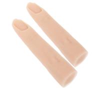 Hoement 2pcs Silicone Nail Practice Training Fingers with Bendable Joints and Comfortable Hand Feeling for Beginners, for Personal and Professional Use in Nail Art Practice