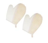 Hoement 2pcs Sisal Bath Gloves Soft Comfortable Waterproof Exfoliating Bathing Gloves for Adults and Kids Spa and Back Scrubbing