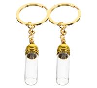 Hoement 2pcs Spray Bottle 200ml Portable Glass Perfume Bottle Refillable with Compact Keychain Design, Multifunctional Decorative Jars Keychain for Travel and Daily Use