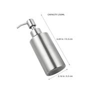 Hoement 2pcs Stainless Steel Lotion Dispensers for Shampoo Conditioner Body Wash Portable Refillable Pump Bottles for Kitchen Bathroom Travel Minimalist Design Empty Liquid Soap Storage