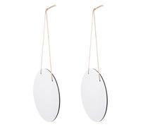 Hoement 2pcs Sublimation Blank Sign Hanging Wood Plaques Circular Creative Farmhouse Rustic Style with Rope for Wall Position Near The Entrance