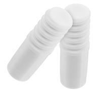 Hoement 2pcs Threaded Tip Replacement for Broom and Mop Handles Plastic Handle Tips for Extension Poles Versatile Design for Household Cleaning Tools White American Style