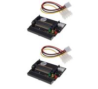 Hoement 2pcs to Cf Card Adapter 50-pin Socket 3 Led Indicators 5v/3.3v Power Supply
