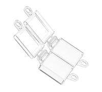 Hoement 2pcs Transparent Rocker Switch Protection Covers with Easy Double-Sided Adhesive Installation Flipping Design for Light Switch Safety and Extended Lifespan Plastic Button Guards
