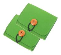 Hoement 2pcs Travel Essential Oil Storage Bag with Multi-Functional Design, Non-Woven Fabric Material, Stylish Green Carrying Pouch for Storing Essential Oils on Occasion