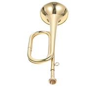 Hoement 2pcs Trumpet Bugle for School Band Simple Beginner Trumpet Bugle Instrument for Military Marches and Ceremonies