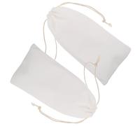 Hoement 2pcs Velvet Drawstring Bags Beige Shoe Storage Covers Protecting Dance Shoes Party Bags for Weddings and Parties