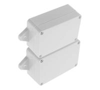 Hoement 2pcs Waterproof Outdoor Junction Box White Plastic Electrical Enclosure Lid, Versatile Application for Indoor and Outdoor Use, Easy to Install for Electrical Connections