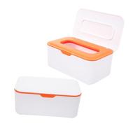 Hoement 2pcs Wet Wipes Box Tissue Dispenser Refillable Wipe Holder Storage Case Bathroom Kitchen Living