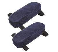Hoement 2pcs Wheelchair Armrest Cushions Anti-Slip Arm Pads for Elbow Support Fit Chair Accessories in Navy Blue for Mobility and Home Use