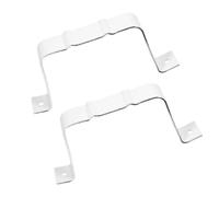 Hoement 2pcs White Aluminium Alloy Gutter Downspout Adapter with Locator 100x80mm Rainwater Drainpipe Connector Weatherproof Downspout Extension Bracket for Outdoor Gutter Systems