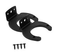 Hoement 2pcs Wireless Microphone Hanger Wall Mount Clips, Multi-purpose Silicone and Iron Material, Black Colour, Secure and Non-damaging Design for Microphone Storage