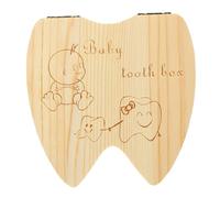 Hoement 2pcs Wooden Keepsake Organizer Tooth Saver Box for Boys and Girls for Tooth Fairy Traditions Keepsake Storage for Boy Girl's Memories