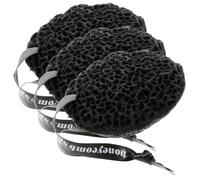 Hoement 3-Pack Non-Latex Bathing Sponge Scrubbers Drop-Shaped with Honeycomb Texture for Massage and Body Cleansing, Suitable for and Adult Skin Care