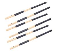 Hoement 3 Pairs Bamboo Percussion Drumsticks Professional Rod Mallets Crisp Sound for Jazz Rock Band Acoustic Performance