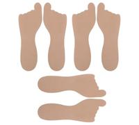 Hoement 3 Pairs High Heel Insoles for Women, Self-Adhesive Beige Forefoot Insert Cushion Pads with Non-Slip Support, Soft Fake Leather Shoe Inserts for Dress Shoes and Sandals, for Work
