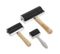 Hoement 3 Pcs Rubber Roller Printmaking Tools Set Ink Applicators for Crafting Painting and DIY Art Projects with Various for Versatile Home Use