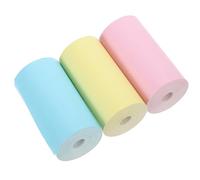 Hoement 3 Rolls Thermal Paper Receipt Rolls 5.7x3 Inches for Cash Register Till Printer, Printable Thermal Printing Paper for Bank, Hospital Queue Machines, Pink Blue Yellow