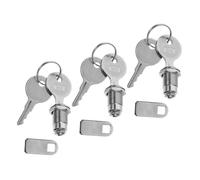 Hoement 3 Sets Zinc Alloy Cam Locks with Keys for File Cabinet Mailbox Toolbox and Rv Lock Replacement Corrosion-Resistant with Quick Installation