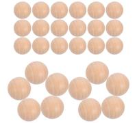 Hoement 30 Pcs Large Round Wooden Beads 30mm Natural Solid Wood Balls DIY Craft Beads for ’s Painting and Handmade Jewelry Making Accessories